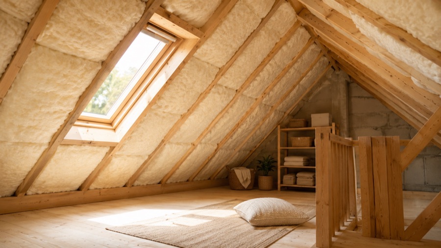 The finished attic: warm, bright and fully insulated